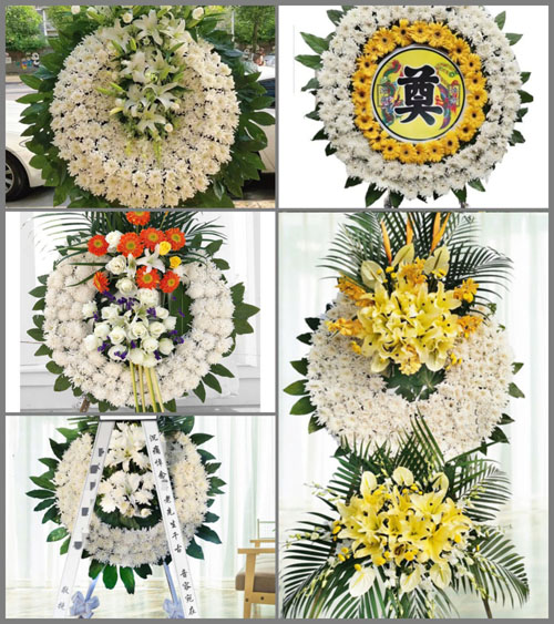 山东青岛莱西市望城街道东冯北村花圈速递